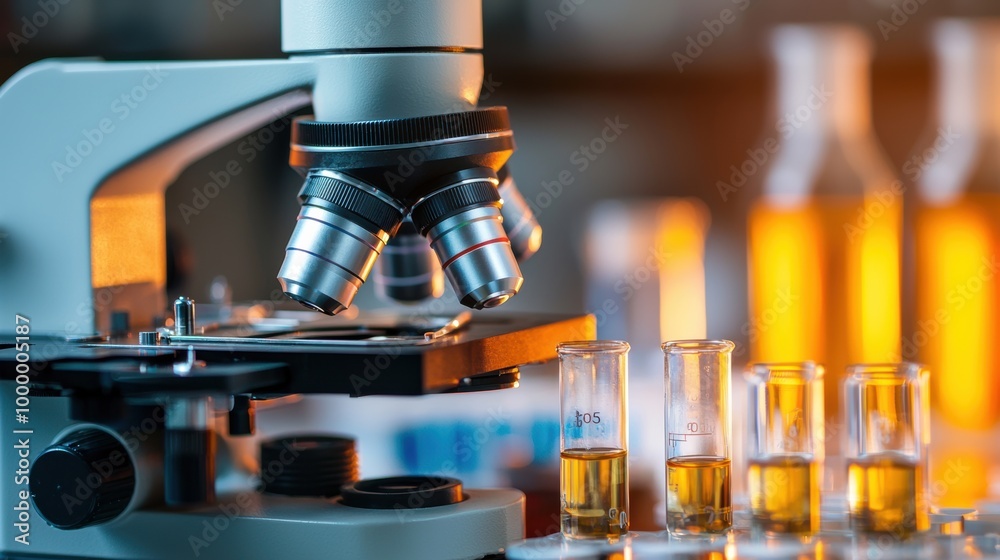Microscopic Examination and Scientific Analysis in Laboratory Setting
