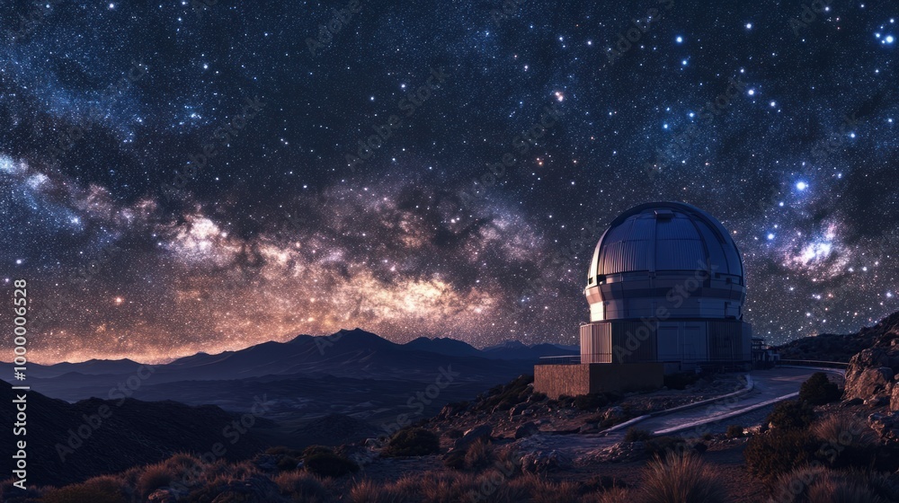A panoramic view of the Carina constellation shining bright in the southern hemisphere's night sky above a remote observatory A panoramic view of the Carina constellation shining bright in the southern hemisphere's night sky above a remote observatory