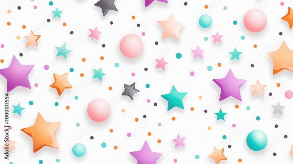 A nostalgic retro background with pastel hues polka dots and star patterns creating a cheerful vintage vibe A nostalgic retro background with pastel hues polka dots and star patterns creating a cheerful vintage vibe