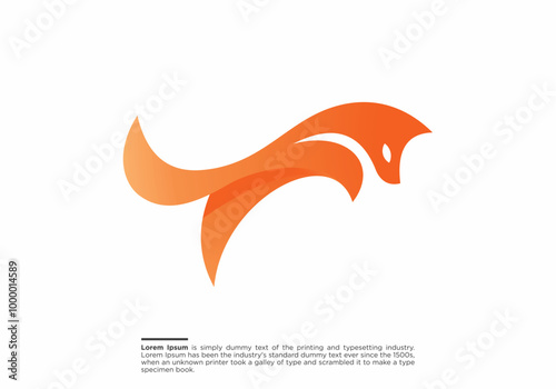 Jumping Fox logo design vector, fox logo idea