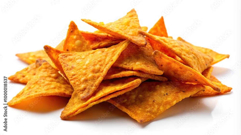 Isolated crunchy chips on white background Isolated crunchy chips on white background