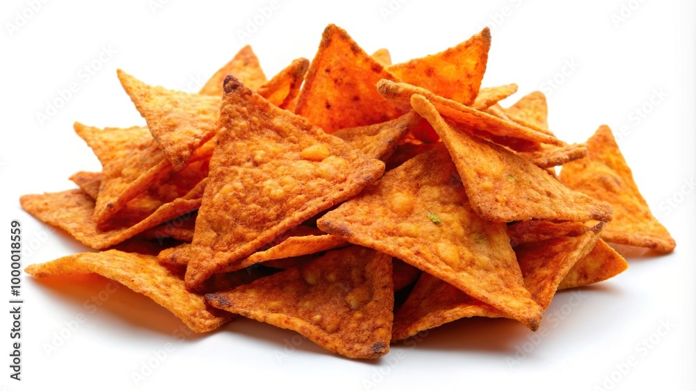 Isolated crunchy doritos on white background Isolated crunchy doritos on white background