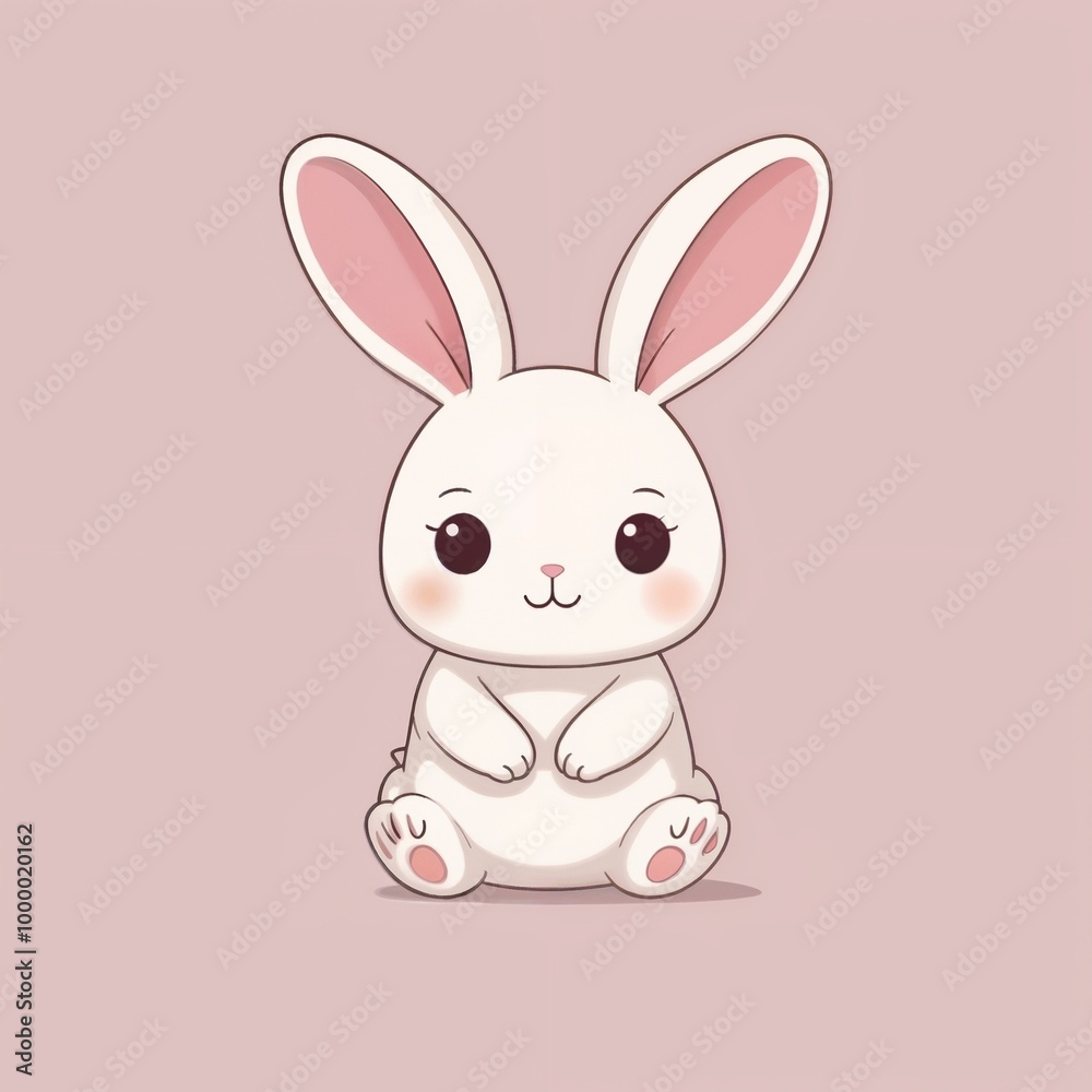 cute rabbit bunny in kawaii style cute rabbit bunny in kawaii style