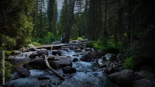 Wallpaper Mural Flying over mountain creek Torontodigital.ca
