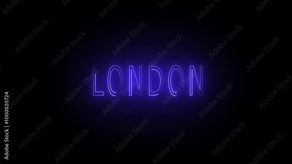 London city label glitch animation on a plain black background London city label glitch animation on a plain black background