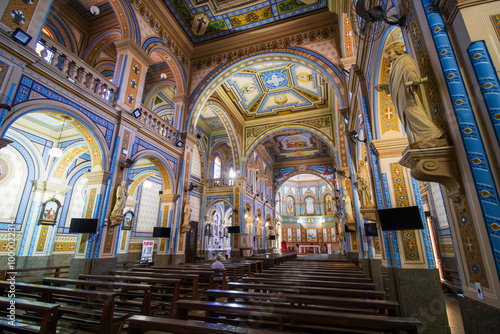 Interior of Divino Espirito Santo Cathedral in Barretos, Sao Paulo, Brazil photo