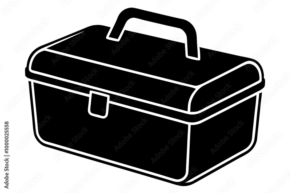 lunchbox silhouette icon on vector clip art illustration lunchbox silhouette icon on vector clip art illustration