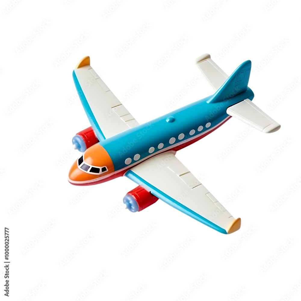 toy airplane summer concept top view on white background toy airplane summer concept top view on white background