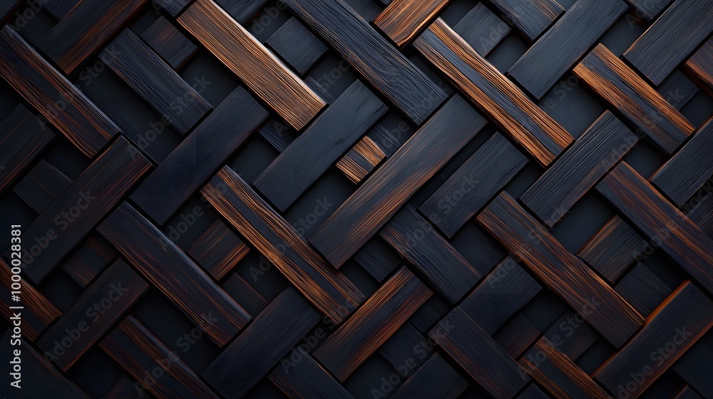 Black and Brown Wooden Pattern.