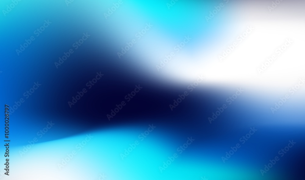 Naklejka premium abstract blue white waves gradient color background