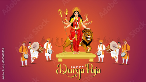 Wallpaper Mural Celebrating Dürga Puja Bengali Script with HAPPY Tamil Letter க Depictions of Goddess Durga Devi Vijayadashami and Navaratris Divine Feminine Aspects Torontodigital.ca