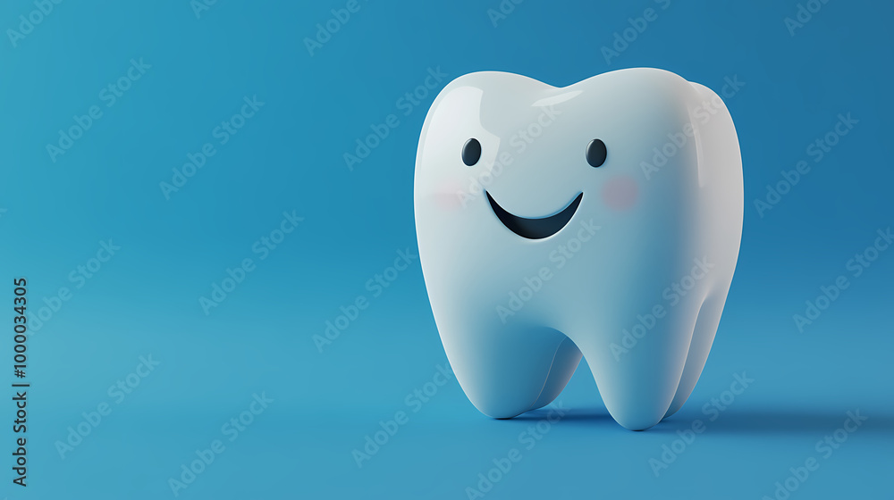 Smiling cute cartoon tooth Smiling cute cartoon tooth