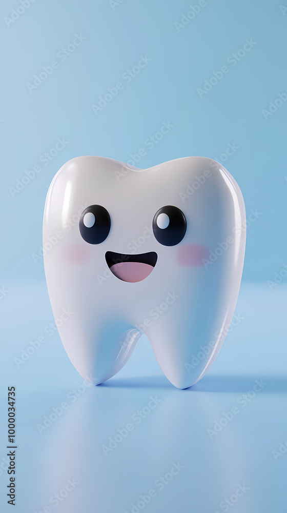 Smiling cute cartoon tooth Smiling cute cartoon tooth