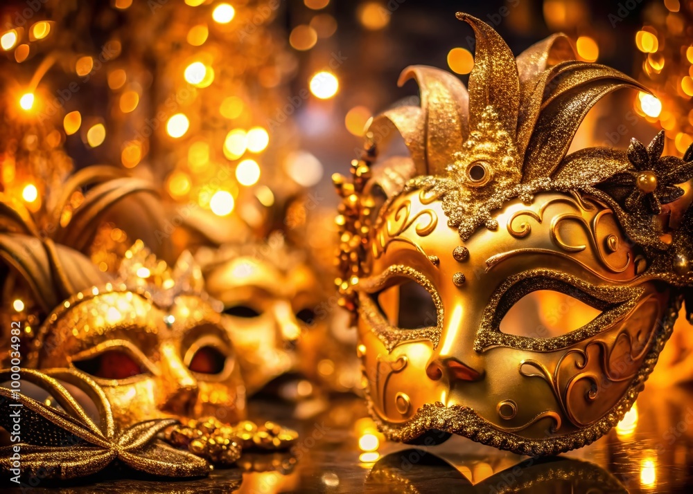 Maskara Design Gold Elegant Gold Masquerade Masks for Festive Events and Celebrations in ...