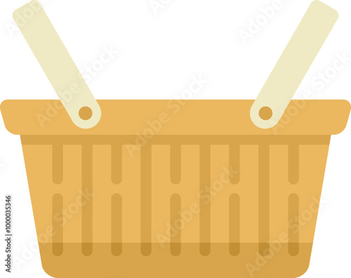 Empty shopping basket staying open, waiting to be filled with groceries or products