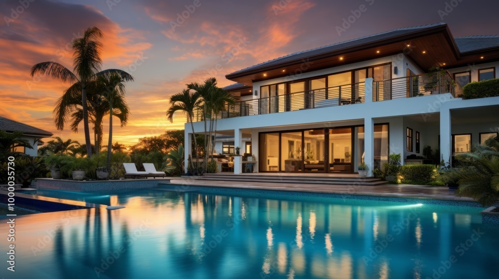 Exterior photo from a property on luxury islands for investment. Neural network ai generated art