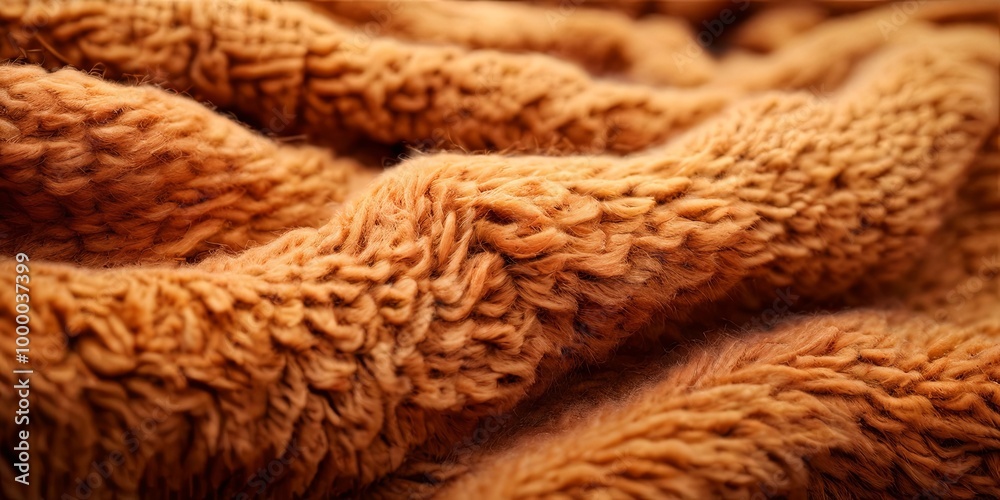 A close up of a fuzzy orange blanket with a lot of texture A close up of a fuzzy orange blanket with a lot of texture