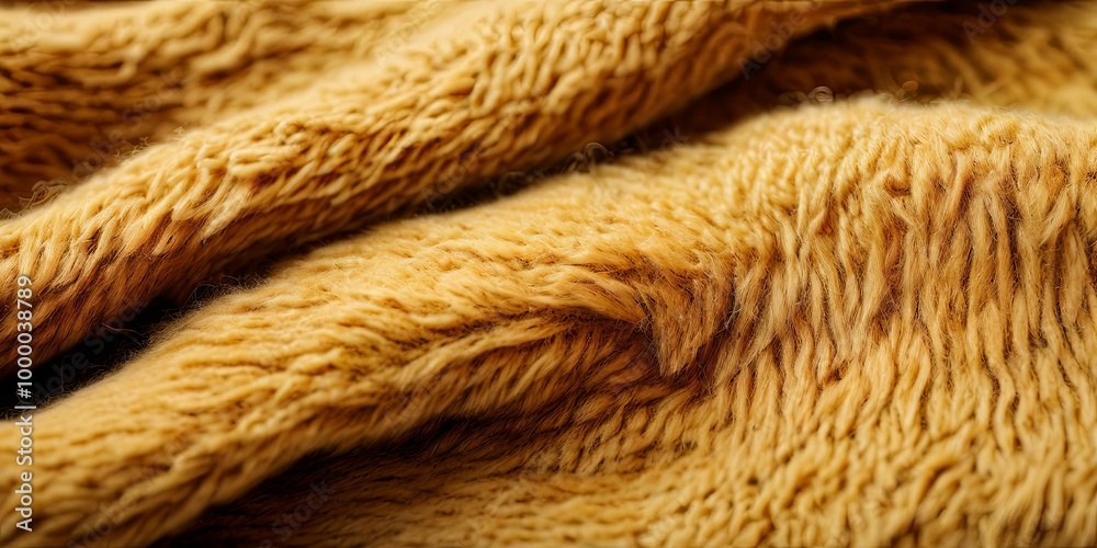 A close up of a fuzzy, yellow, furry fabric A close up of a fuzzy, yellow, furry fabric