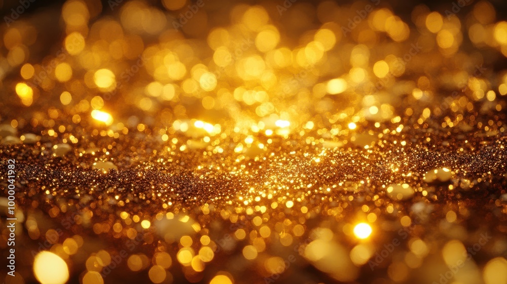 Golden Shimmering Glitter with a Soft Bokeh Effect, Creates a Warm and Festive Background for Your Designs Golden Shimmering Glitter with a Soft Bokeh Effect, Creates a Warm and Festive Background for Your Designs