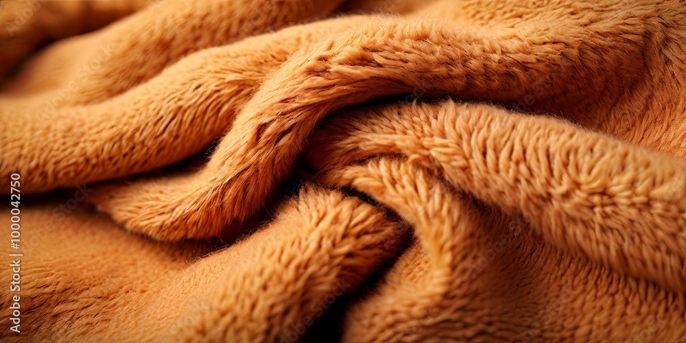A close up of a fuzzy orange blanket A close up of a fuzzy orange blanket