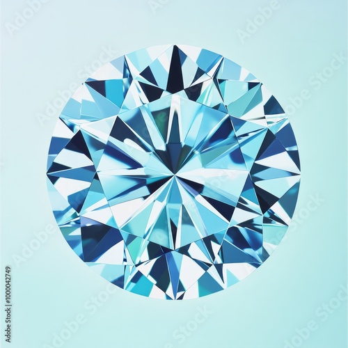 Brilliant Blue Diamond: A Close-Up View of a Gemstone