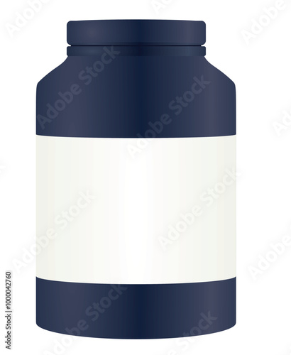 Protein plastic pack. vector illustration