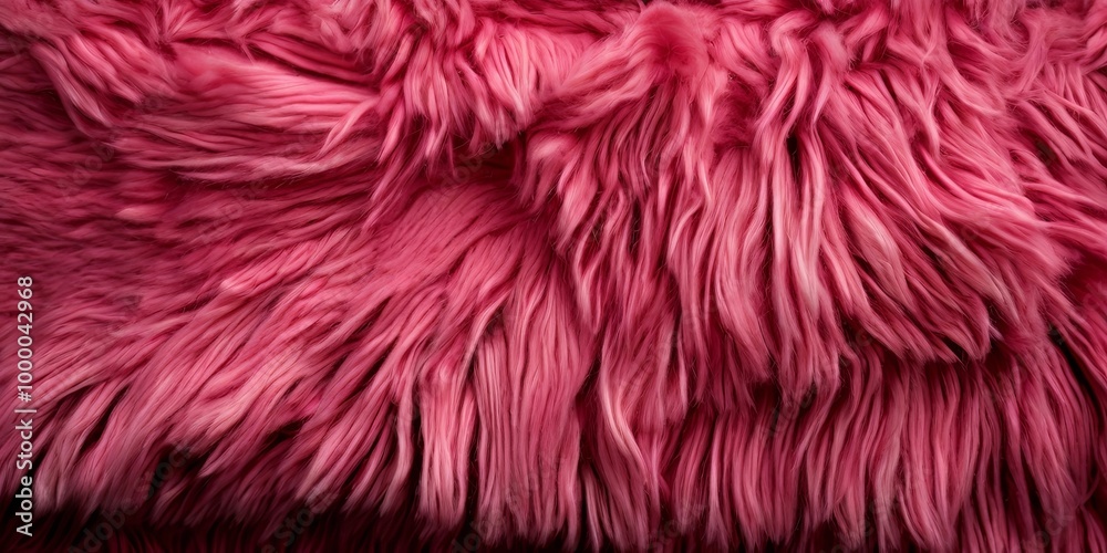 A close up of a pink fuzzy animal fur A close up of a pink fuzzy animal fur