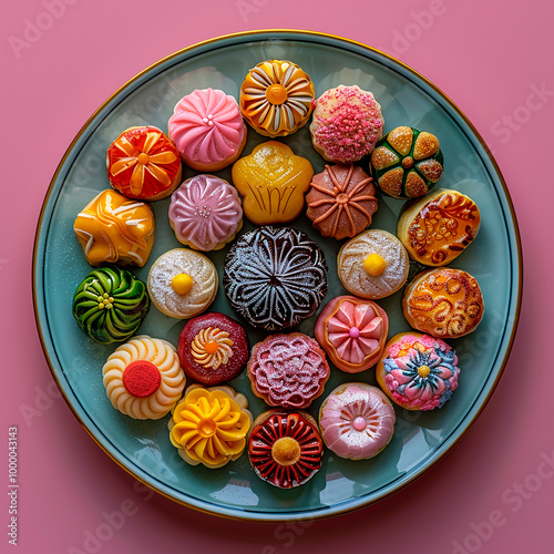 oriental sweets on a beautiful plate