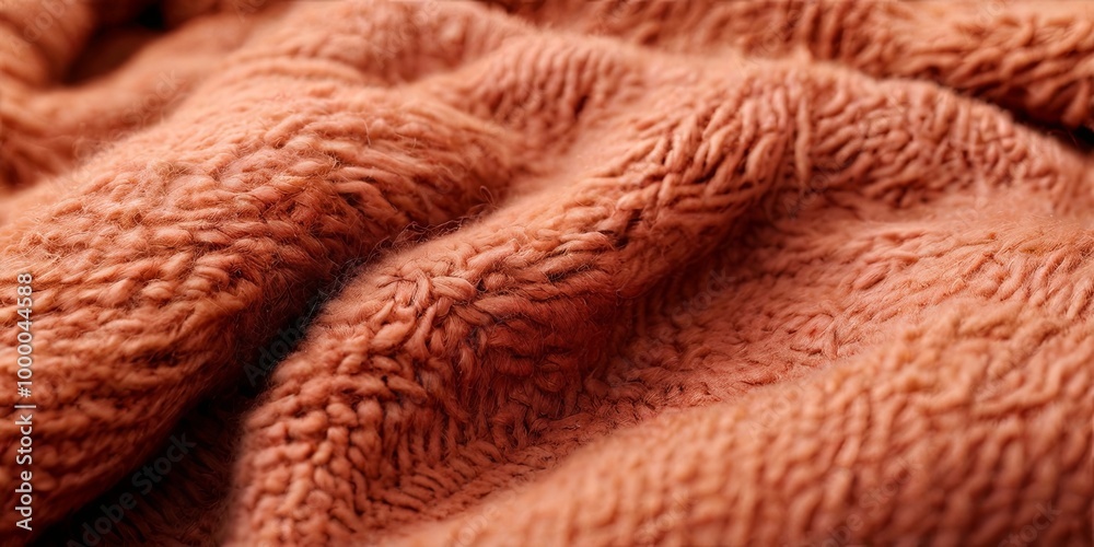 A close up of a fuzzy orange blanket with a lot of texture A close up of a fuzzy orange blanket with a lot of texture