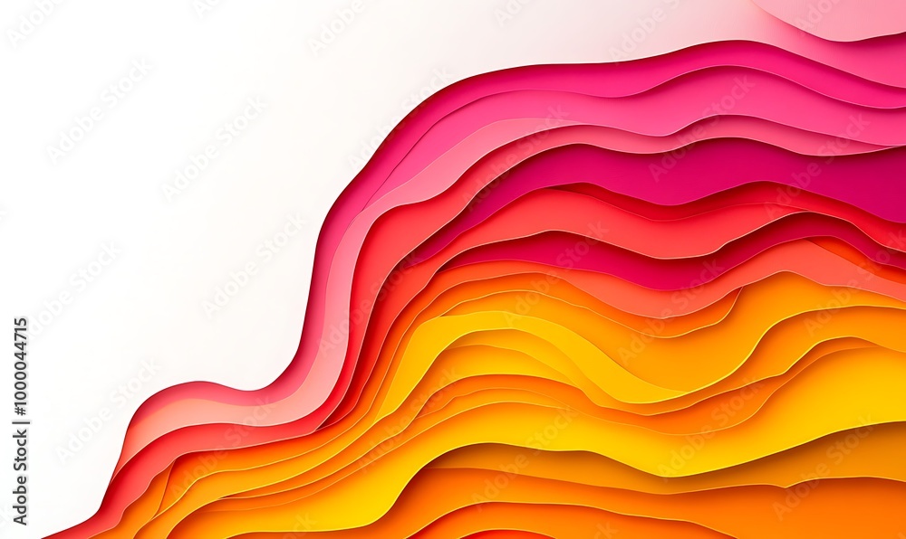 Abstract Paper Art with Gradient Hues Abstract Paper Art with Gradient Hues
