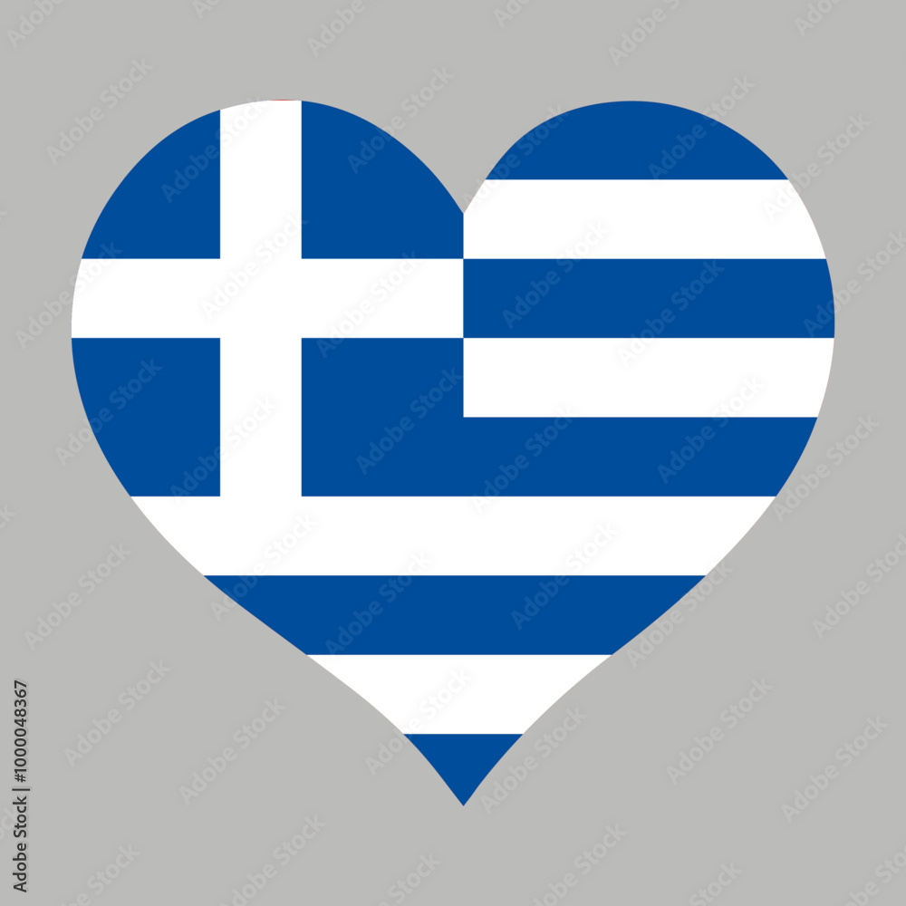 Greek flag in heart shape, vector illustration on isolated background. Greek flag in heart shape, vector illustration on isolated background.