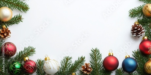 Christmas season greeting decor ornament white background