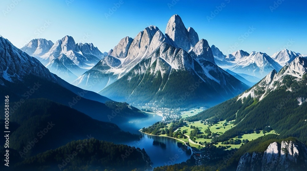 A breathtaking view of the Bavarian alps A breathtaking view of the Bavarian alps