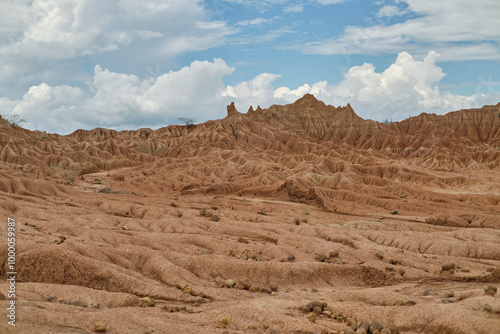 Close up of dry terrain in Tatacoa Desert, Colombia photo