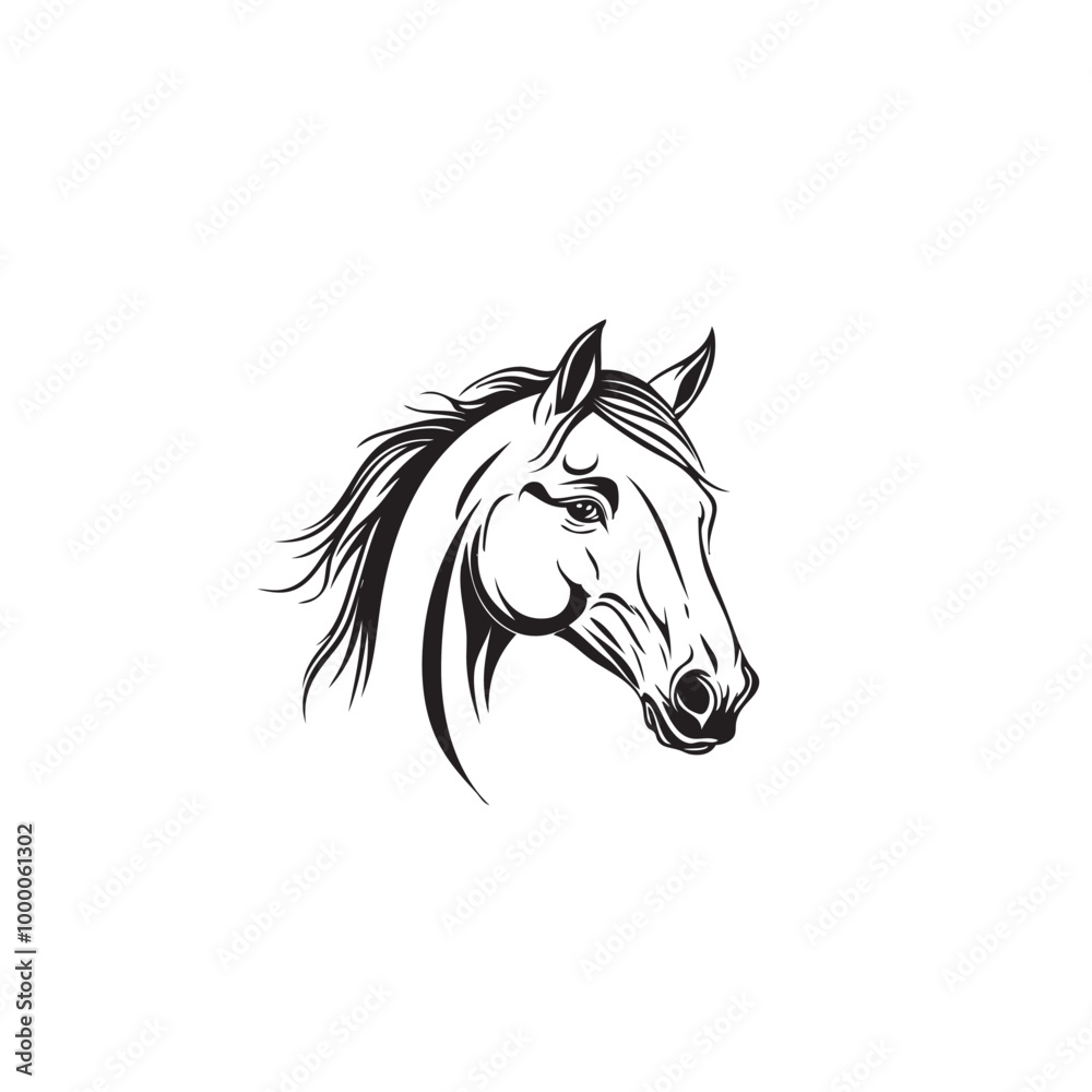 Vector silhouette of a Horse's head Vector silhouette of a Horse's head