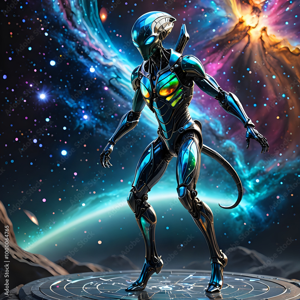 Fototapeta premium Abstraktion Brillant und Galaxie 1х1. Hintergrund für das Design 2.