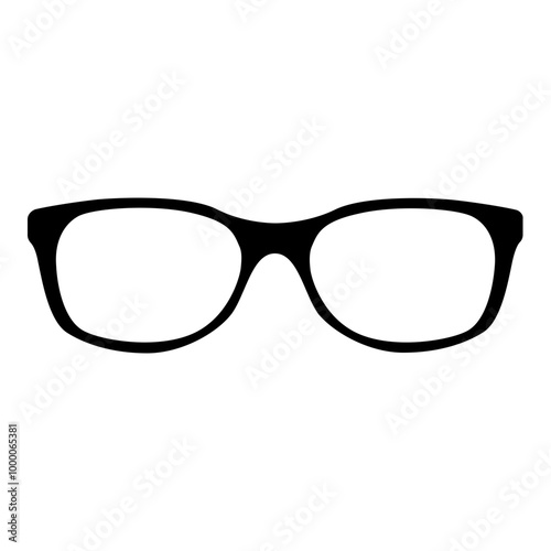 Regular Glasses Icon. Simple Eyewear Symbol Vector Illustration.