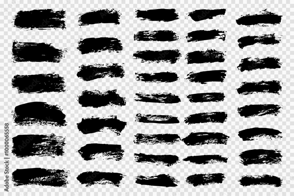 Collection of vector brush strokes, Ink splatters, grungy painted lines, artistic design elements, transparent vintage brush strokes Collection of vector brush strokes, Ink splatters, grungy painted lines, artistic design elements, transparent vintage brush strokes