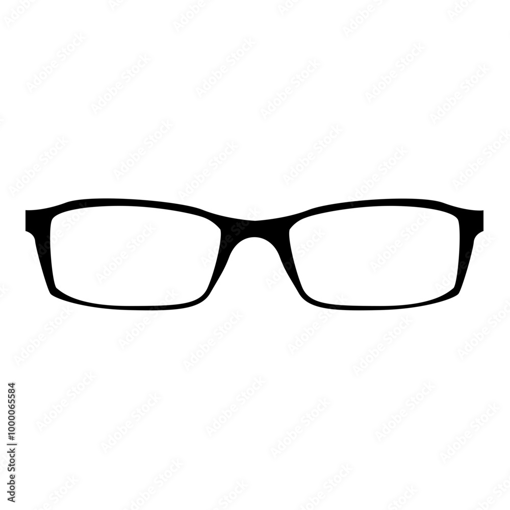 Rectangle Glasses Frame Icon. Simple Eyewear Symbol Vector Illustration. Rectangle Glasses Frame Icon. Simple Eyewear Symbol Vector Illustration.