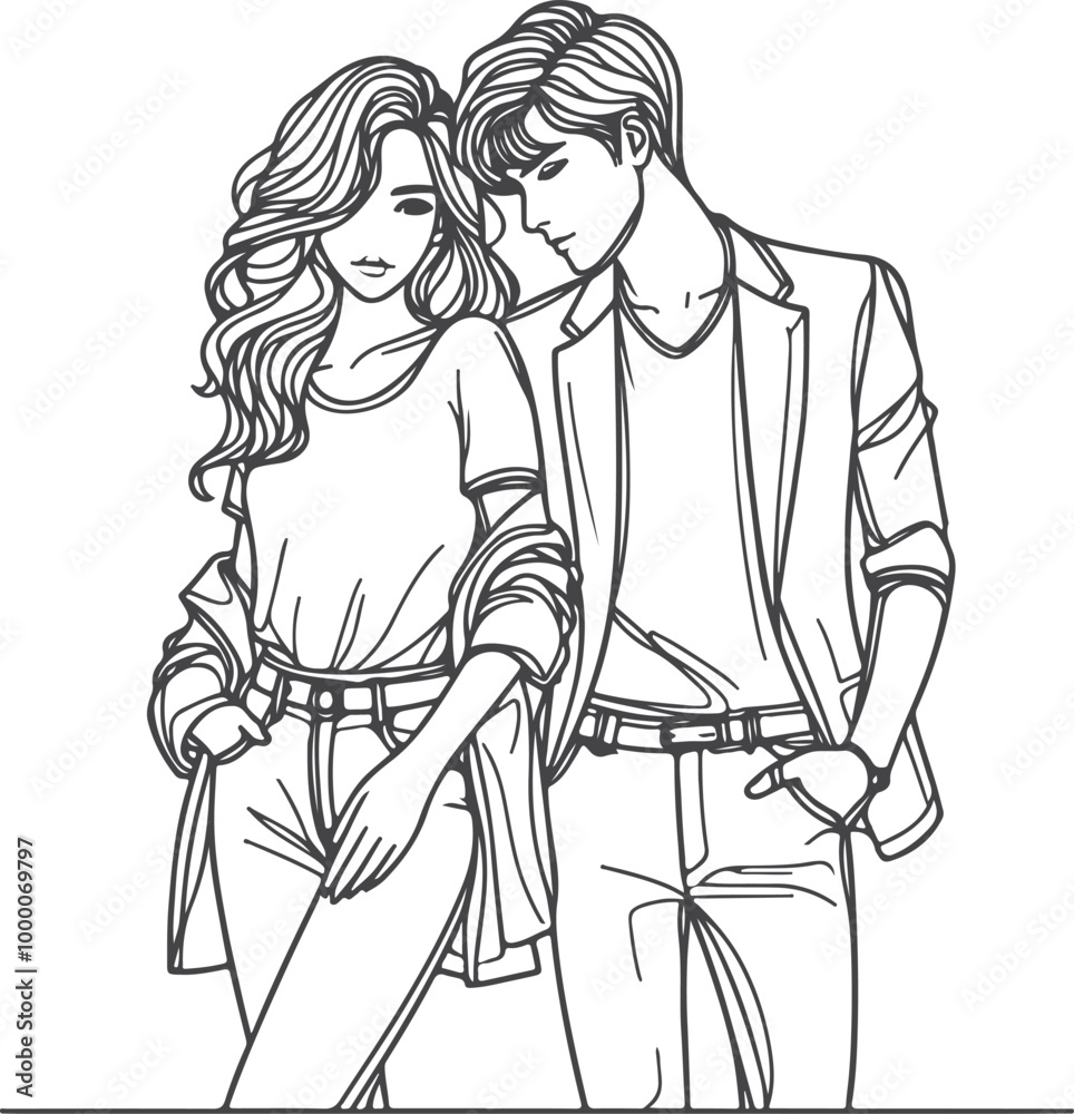 line art wedding husband wife, Mordan, kissing and romantic couple vector design. line art wedding husband wife, Mordan, kissing and romantic couple vector design.