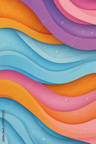 Colorful abstract wavy shapes creating a vibrant and dynamic background design