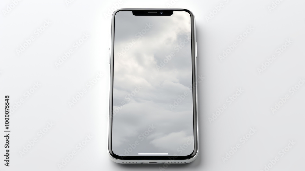 Realistic Smartphone on White Background Realistic Smartphone on White Background