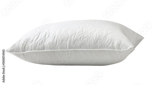 White Quilted Pillow. photo