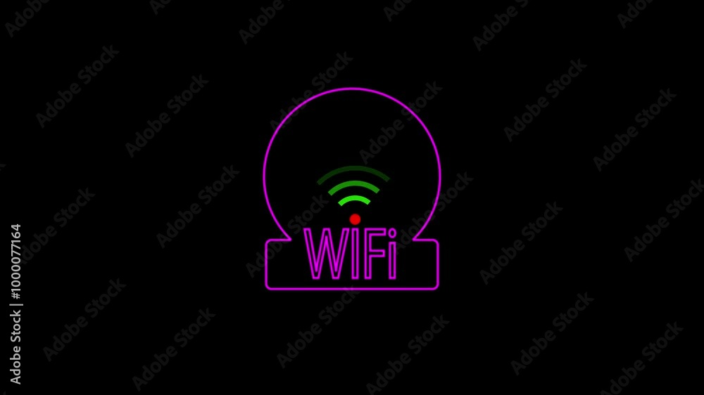 WIFI, icon, flashes, video 4k animation. Wifi Signal Animation Seamless Loop. WIFI, icon, flashes, video 4k animation. Wifi Signal Animation Seamless Loop.