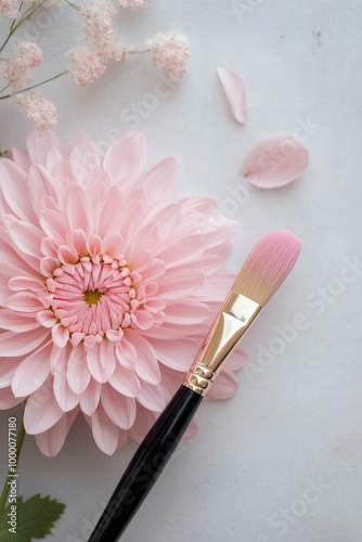 Soft pink flower petals in close-up against a light background during daylight