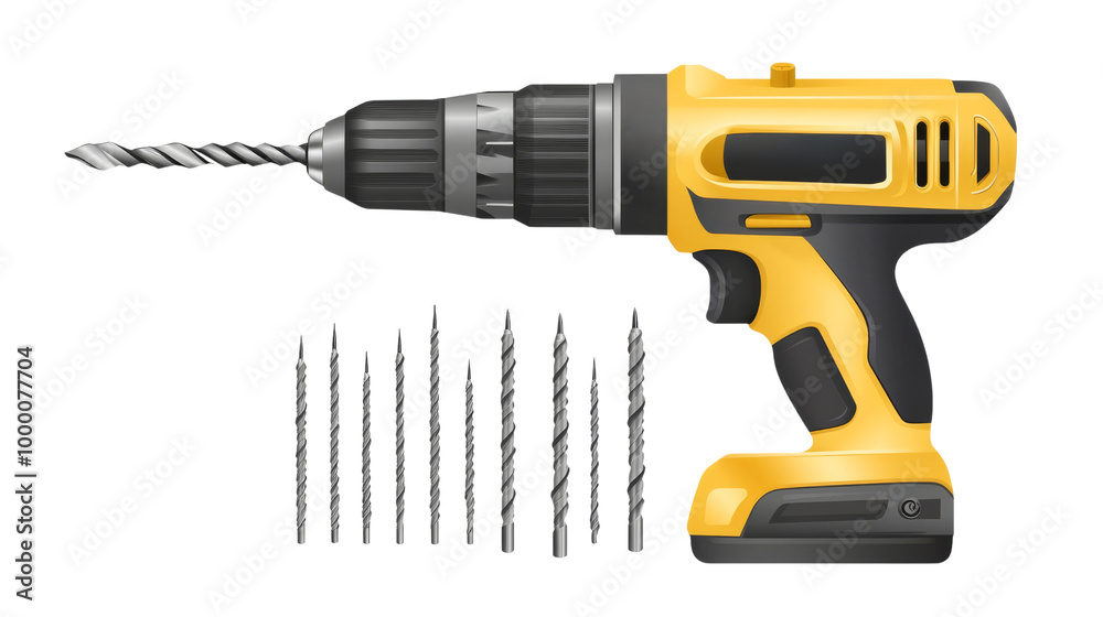 Cordless Drill and Drill Bits Set. Cordless Drill and Drill Bits Set.