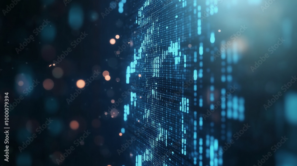 Obraz premium Dynamic digital financial graph reflecting market trends and data fluctuations