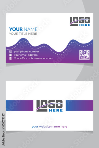 Business card design template and corporate brand identity