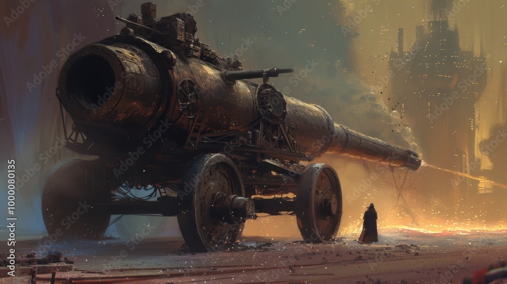Futuristic tank or artillery. AI generative. Futuristic tank or artillery. AI generative.