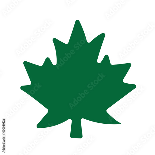 flat design of maple leaf vector icon, leaf vector illustration,